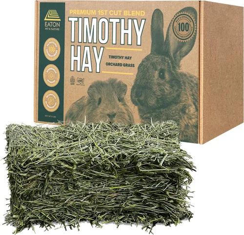 Eaton Pet and Pasture Cultivado Naturalmente, Premium, Mezcla de Primer Corte, Mezcla Western Timothy Hay Orchard, Alimento para Animales Pequeños,