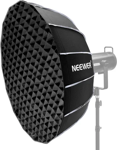 NEEWER 33.5"/85cm Softbox parabólico hexadecágono, instalación rápida/plegable como paraguas con montaje Bowens, plato de belleza de