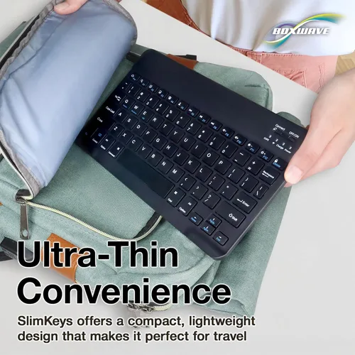 Miniatura 4 de BoxWave Teclado compatible con Amazon Fire HD 8 (10ª generación 2020), teclado Bluetooth SlimKeys, teclado portátil con comandos integrados