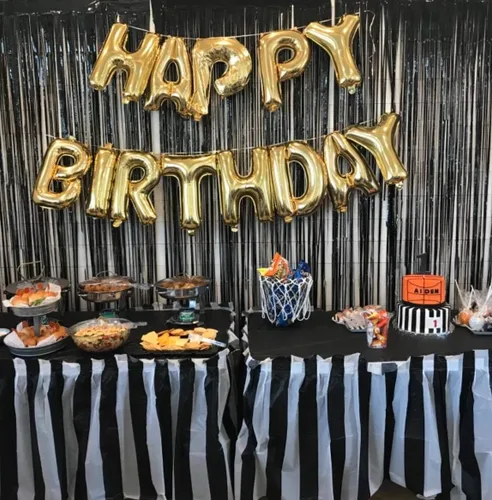 Miniatura 3 de Paquete de 3 telón de fondo metálico de 3.2 x 6.6 pies con flecos de oropel brillante para puerta y ventana, telón de fondo para cumpleaños