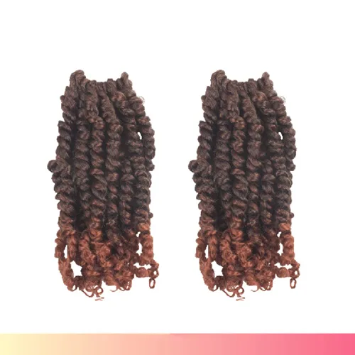 Miniatura 24 de BOHOBABE Cabello de Ganchillo Pre-retorcido Passion Twist de 14 Pulgadas Cabello Corto Ombré Gris Pre-enrollado de Ganchillo Passion Twist para Gris
