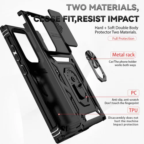 Miniatura 5 de Funda para S23 Ultra, con cubierta para cámara, [grado militar] 16 pies. Funda probada contra caídas con funda protectora magnética para Galaxy S23