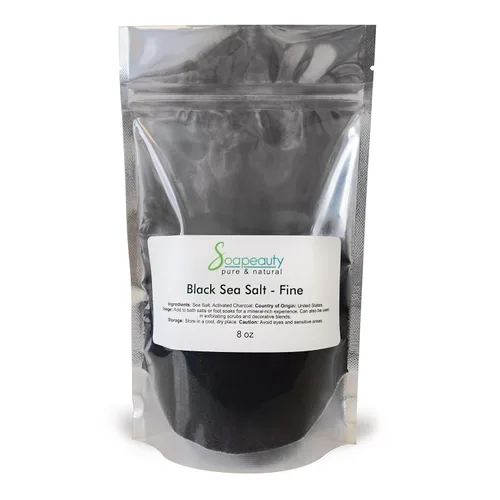 Sal marina negra hawaiana | 100% natural orgánica | Gran sal de acabado gourmet y perfecta para cosméticos profesionales de piel, cabello y baño |
