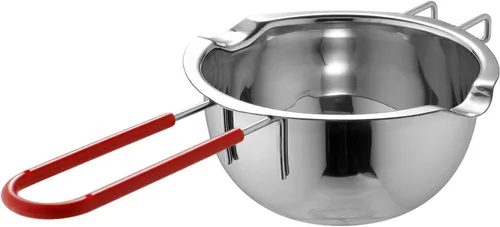 Miniatura 2 de Olla universal de acero inoxidable 18/8, inserto de doble caldera, boquillas dobles, mango resistente al calor, fondo plano, mantequilla derretida