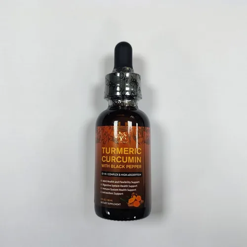 Miniatura 9 de (Paquete de 2) Suplemento orgánico de curcumina de cúrcuma con pimienta negra y jengibre - Gotas de extracto líquido de cúrcuma (con canela, romero)