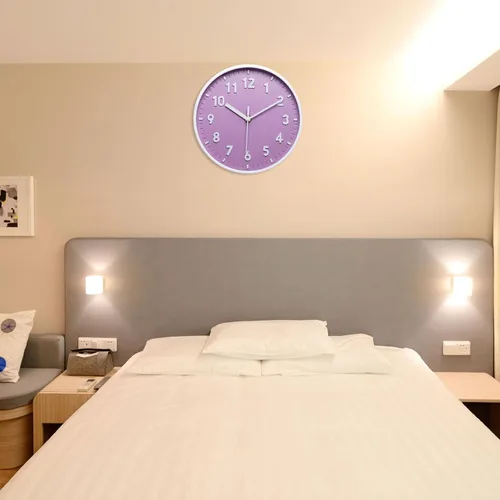 Miniatura 5 de PATIKIL Reloj de pared de 8 pulgadas, con número 3D, de cuarzo, funciona con pilas, silencioso, sin tictac, redondo, para decoración de oficina