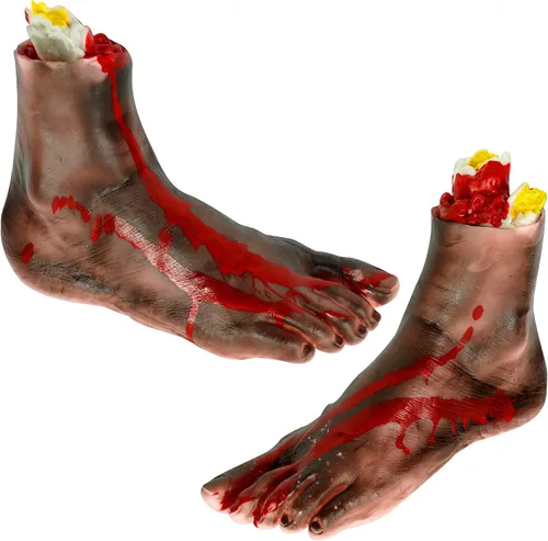 Miniatura 10 de KatchOn, Accesorio de mano sanguinolenta humana falsa – 10 pulgadas de largo Partes del cuerpo Accesorios de Halloween Manos falsas de miedo