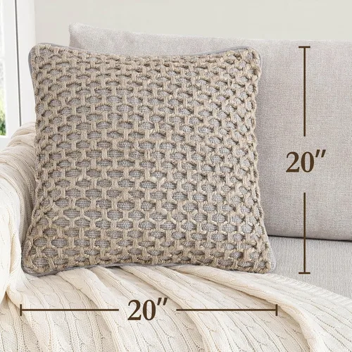 Miniatura 3 de Boho Living Jada - 2 fundas de almohada decorativas, relleno de almohada no incluido, diseño tejido de primera calidad, decoración de sala de estar