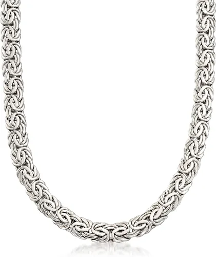 Miniatura 3 de Ross-Simons Collar bizantino de plata esterlina con ónix negro