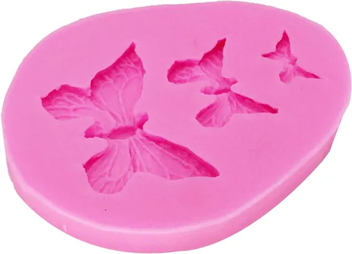 Miniatura 4 de Lindo molde de mariposa 3D reutilizable de grado alimenticio, moldes de silicona antiadherentes para decoración de tartas, molde de chocolate