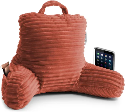 Miniatura 33 de Nestl Almohada de lectura para niños y adolescentes con espuma viscoelástica triturada, almohadas de respaldo de felpa de corte lujoso para leer