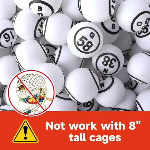 Miniatura 5 de GSE Games & Sports Expert Bingo Balls - Ping Pong Size Balls for Large Bingo Cage, Bingo Calling Balls for Parties, Prize Raffles, Family Game Nights