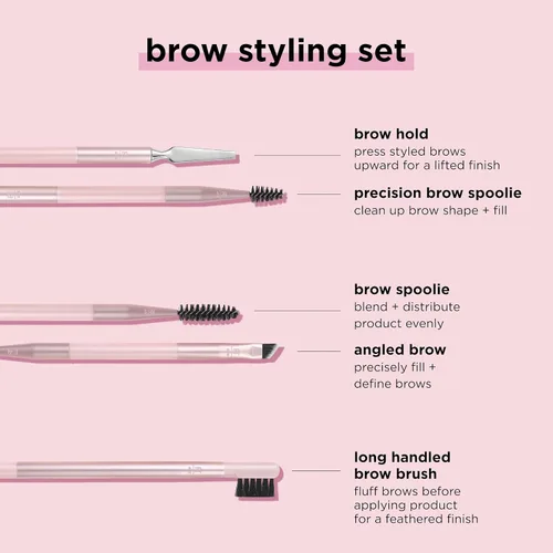 Miniatura 4 de Set de brochas para cejas de Real Techniques, para levantar cejas, rellenar y dar estilo, brochas de doble punta, kit completo para cejas, consigue