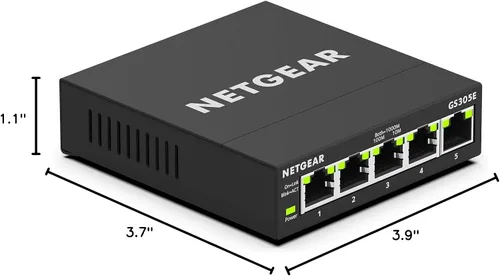 Miniatura 5 de NETGEAR - Conmutador Easy Smart Managed Essentials Gigabit Ethernet de 5 puertos - Para escritorio o pared, hub de red doméstica, bifurcador