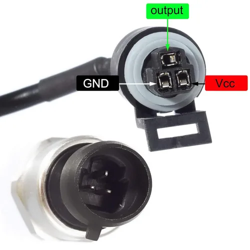 Miniatura 4 de AUTEX Transductor/remitente/sensor de presión 150 Psi con arnés de conector 0-150 Psi, acero inoxidable, 1/8”-27 NPT, sensor de transductor