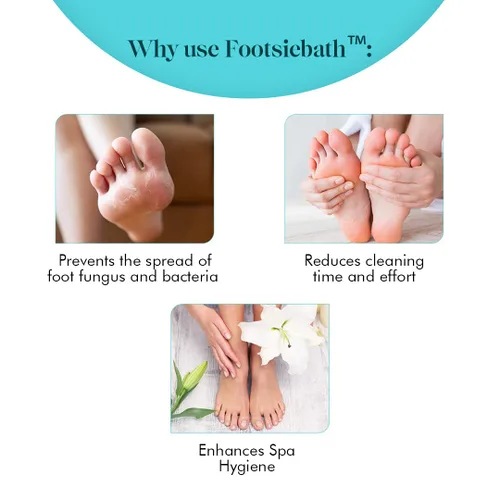 Miniatura 4 de Footsie - Revestimientos de baño desechables originales para pedicura, 100