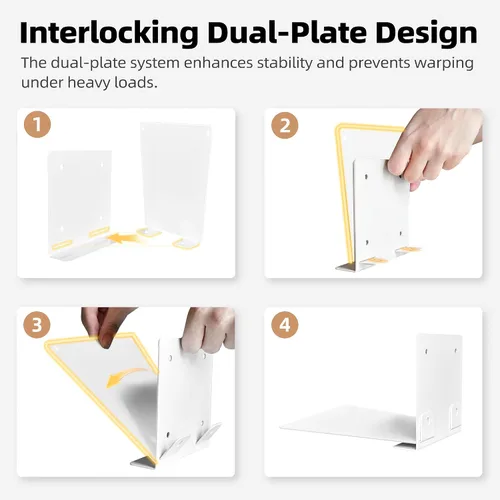 Miniatura 5 de STORAGE MANIAC Estantes flotantes para colgar en la pared, estantes flotantes invisibles de acero resistente, estantes colgantes para dormitorio