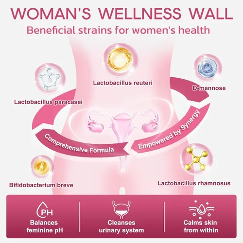 Miniatura 3 de NATURE TARGET Probióticos en polvo probióticos para mujeres, 50 mil millones de UFC, 13 cepas de apoyo para la salud vaginal digestiva, alivio