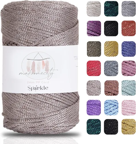Miniatura 12 de Makromecity, 2 carretes de cordón de macramé de poliéster de 2 mm x 250 yardas (750 pies) de 2 mm de cordón de polipropileno para macramé, ideal