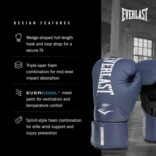 Miniatura 3 de Everlast Guantes de boxeo Elite 2 Azul marino