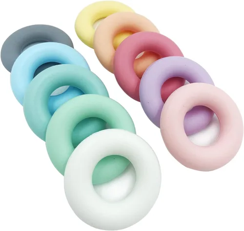 Miniatura 7 de Cuentas multifacéticas de silicona de 0.551 in, 50 cuentas de silicona de colores mixtos para bricolaje collar pulsera Mezcla multifacética