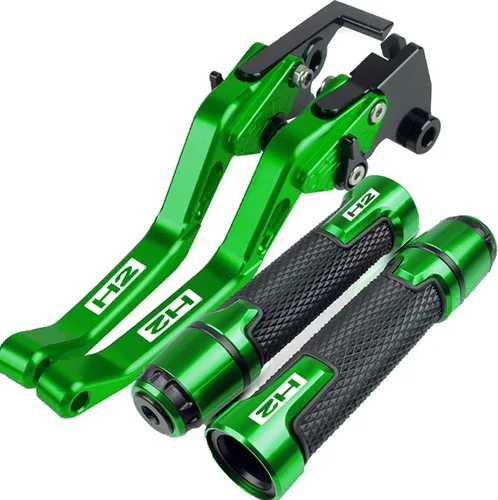 Miniatura 14 de DOUKI Para Kawasaki H2 H2R 2015 2016 motocicleta freno corto embrague palancas embrague embrague empuñaduras manillar extremos CNC accesorios