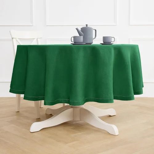 Miniatura 24 de Solino Home Mantel redondo de lino blanco, 60 pulgadas, mantel redondo de lino 100% puro, lino europeo, lavable a máquina para verano, 4 de julio