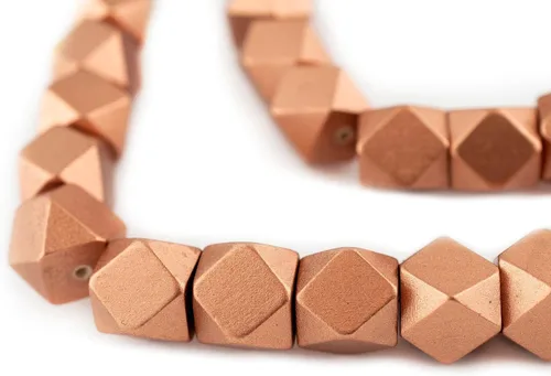 Miniatura 16 de TheBeadChest - Cuentas de madera de cubo sin esquinas azul azul: cuentas orgánicas naturales de corte de diamante de 0.787 in para la fabricación