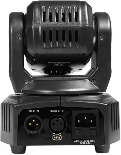 Miniatura 6 de Rockville RockOn-7 - Luz de lavado de cabeza móvil RGBW de 40 W, DMX de 14/16 canales, activada por sonido, control remoto, giro de 540°