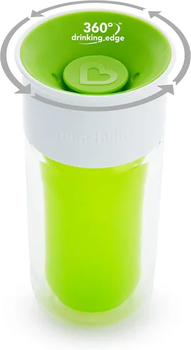Miniatura 5 de Munchkin® Miracle® 360 - Vaso para beber con aislamiento, incluye calcomanías para personalizar la taza, 9 onzas, verde