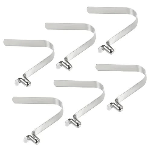 Miniatura 9 de PATIKIL Broches de paleta de kayak de 0.197 x 0.118 in, paquete de 6 clips de acero en forma de V de un solo pasador, clips de resorte, tubo