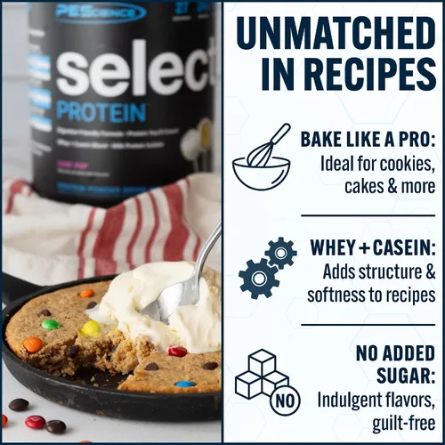 Miniatura 4 de PEScience Select Protein Powder, mezcla de suero y caseína, proteína limpia en polvo para mujeres y hombres, baja en calorías, baja