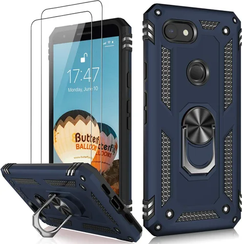 Miniatura 87 de LUMARKE Funda para Google Pixel 5 con protector de pantalla, pasa 16 pies, probada en caídas, grado militar, con soporte de anillo magnético, Rojo
