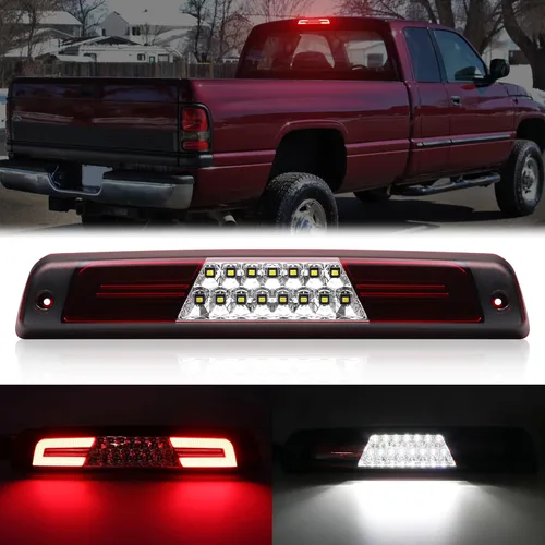 Miniatura 9 de R&F Auto Luz de Freno de Emergencia LED de Tercer Freno Compatible con Ram 1500 2500 3500 4500 5500, 2010-2018, Estilo F1, Luces de Freno Traseras