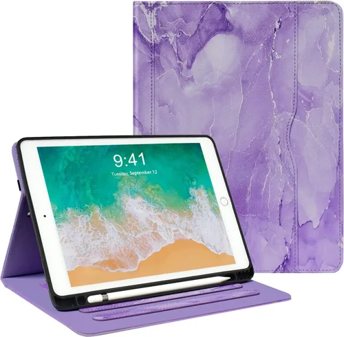 Miniatura 13 de Zonefoker Fundas para iPad de 6ª generación 2018/2017, iPad Air 2 2014, iPad Air 2013, iPad Pro 9.7 pulgadas 2016 con soporte para lápices, funda