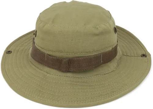 Miniatura 4 de Armycrew Sombrero de Boonie al aire libre liso sólido militar con correa ajustable para la barbilla