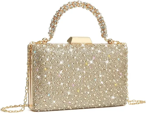 Miniatura 7 de CARIEDO Bolso de Mano Tipo Clutch con Lentejuelas para Mujer, Elegante Bolso de Noche con Purpurina Brillante, Cartera de Noche Llamativa