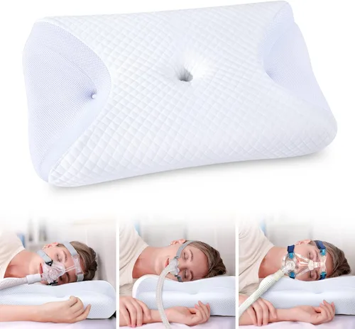 Miniatura 9 de HOMCA Almohada CPAP para dormir de lado, almohadas nasales CPAP para todos los usuarios de máscaras CPAP para reducir las fugas de aire y la presión
