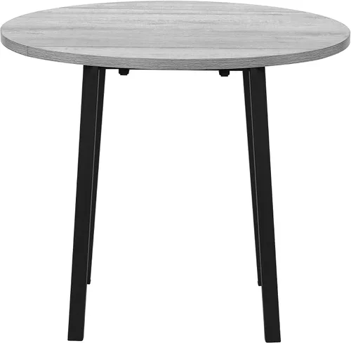 Miniatura 6 de Monarch Specialties I 1007 Juego de mesa de comedor, juego de 3 piezas, pequeño, hoja de caída de 35 pulgadas, cocina, metal negro, laminado gris