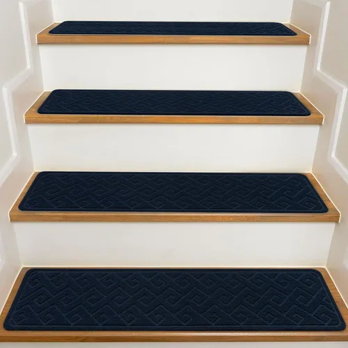 Miniatura 19 de Stair Treads with Landing Rug for Wooden Steps Indoor, Peel and Stick Stair Treads Matching-Mat 20"X32" Stair Landing Slip Resistant Polyester Stair