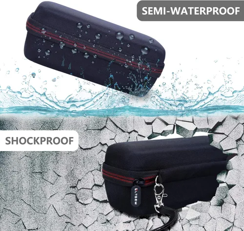 Miniatura 5 de LTGEM - Funda compatible con JBL Flip 7/5/6/Grip Altavoz Bluetooth portátil impermeable, bolsa de almacenamiento de viaje para oficina, color negro