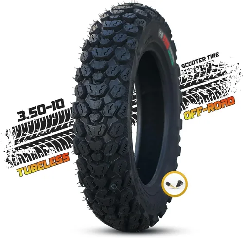 Neumático de 3.50-10 de 3.50 pulgadas, neumático sin cámara de 10 pulgadas, neumático de nieve todoterreno de 3.50-10 para accesorio de repuesto