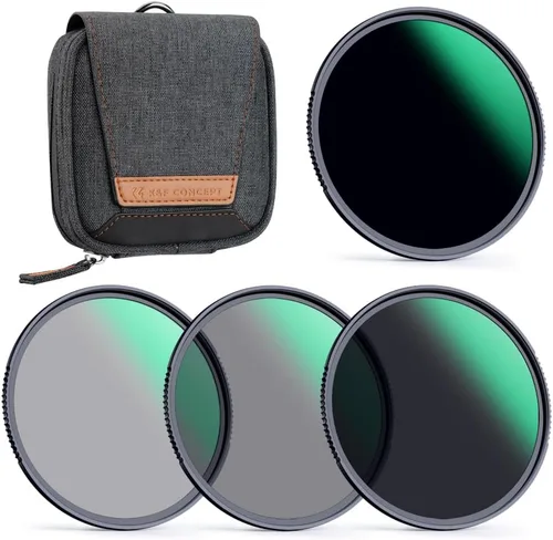 K&F Concept Kit de filtro de lente ND fijo de 1.929 in, densidad neutra ND4 ND8 ND64 ND1000 juego de filtros con 28 capas de vidrio óptico HD