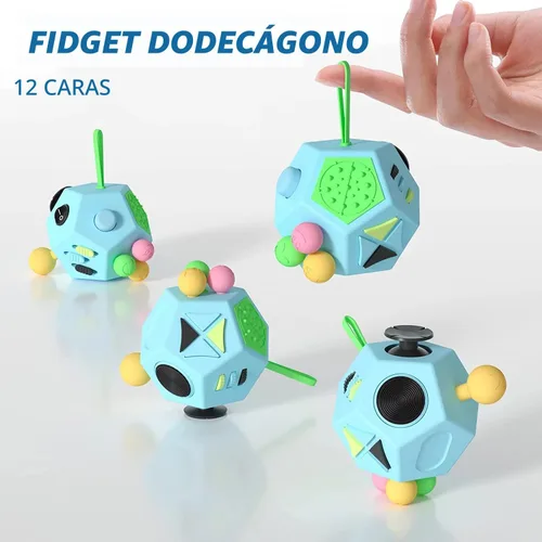 Miniatura 2 de Fidget Dodecagon – 12 Fidget lateral Toy Cube – Alivia El Estrés Y La Ansiedad anti la depresión cubeta para niños y adultos con hiperactividades B3