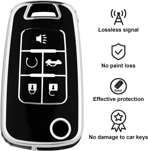 Miniatura 59 de XIYANG TRADE Funda para llavero Chevy con llavero, funda de TPU suave para llave de protección completa para Camaro Cruze Equinox Malibu Impala