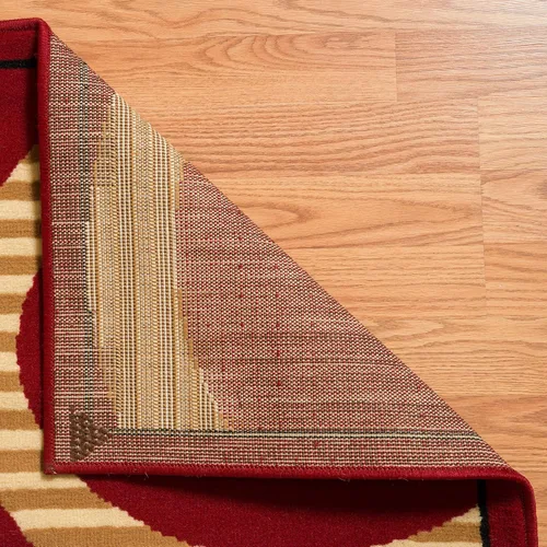 Miniatura 8 de United Weavers Dallas Hip Hop Runner - Alfombra roja de 2 x 8 pies, alfombra moderna para interiores con respaldo de yute, diseño geométrico