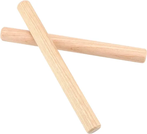 Miniatura 4 de SINJEUN 16 pares (paquete de 32) palos de ritmo de madera de 8 pulgadas, instrumento de percusión musical de madera clásica, palos Lummi de música