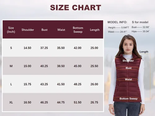 Miniatura 7 de SLOWTOWN Chaleco acolchado ligero y plegable para mujer con capucha desmontable
