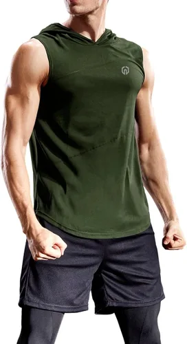 Miniatura 2 de NELEUS Dry Fit Workout Athletic Muscle Tank with Hoods Pack of 3