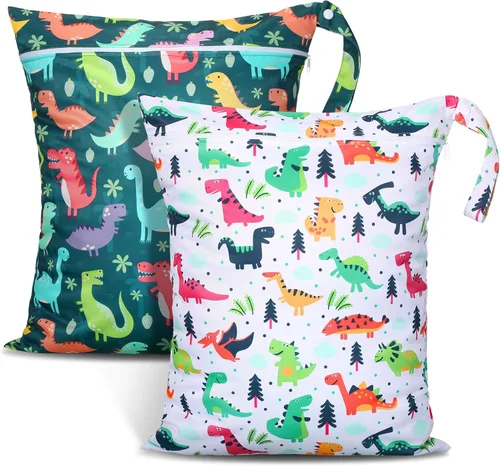 Shappy Paquete de 2 bolsas grandes de viaje para lavandería, bolsa grande para ropa sucia impermeable para maleta, traje de baño, playa, gimnasio,